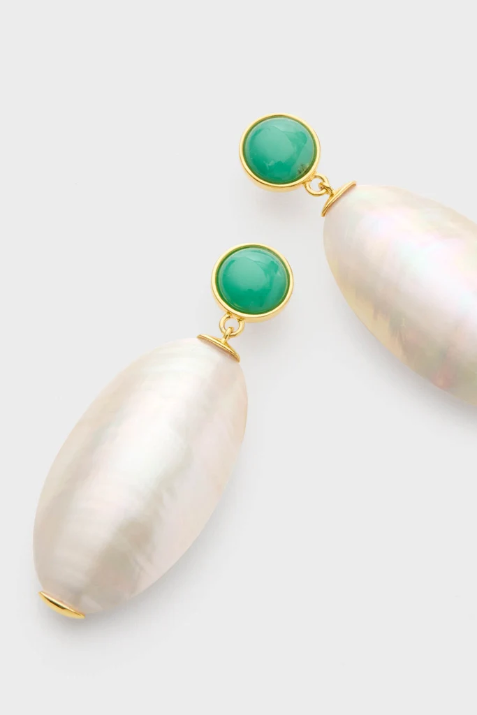 White Campana Earrings - Image 4