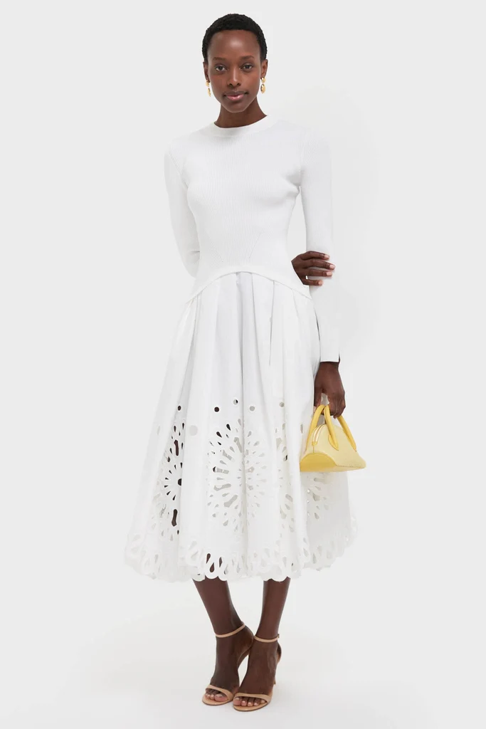 White Daila Midi Dress - Image 3