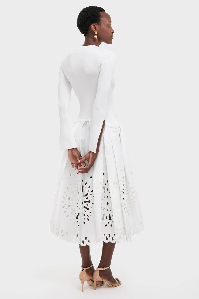 White Daila Midi Dress - Image 5