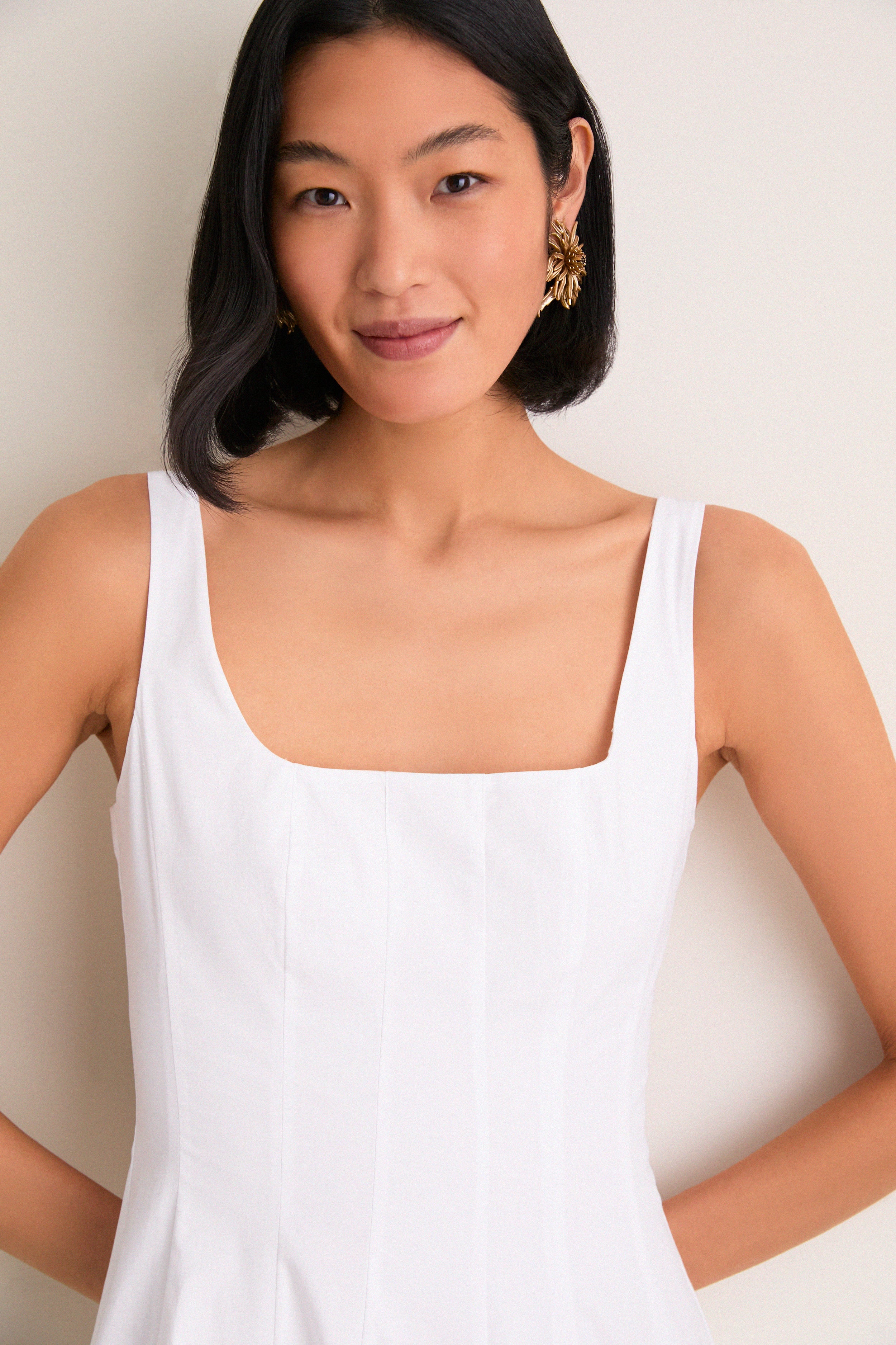 White Embroidery Wells Dress - Image 5