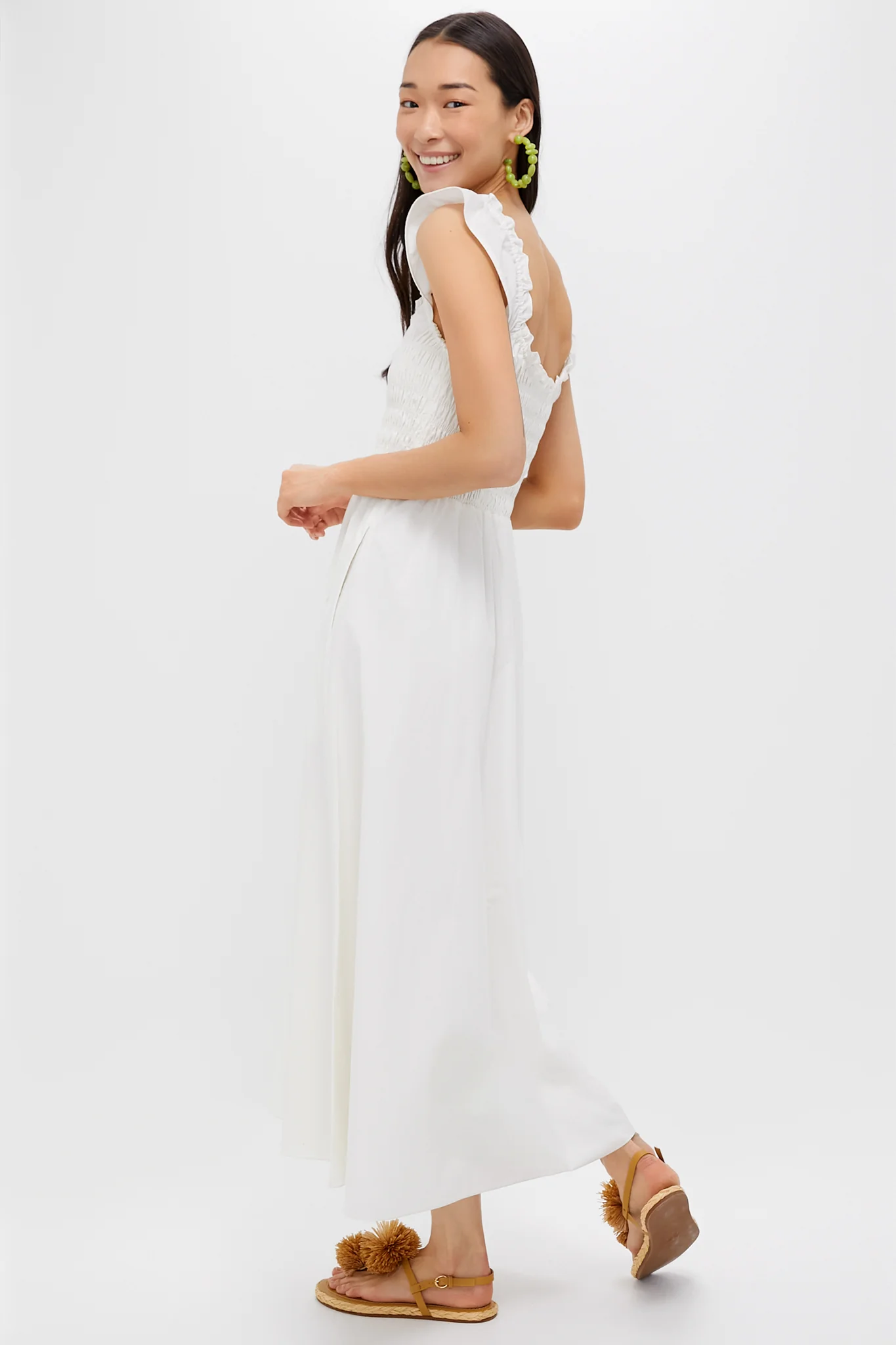 White Eudora Midi Dress - Image 4