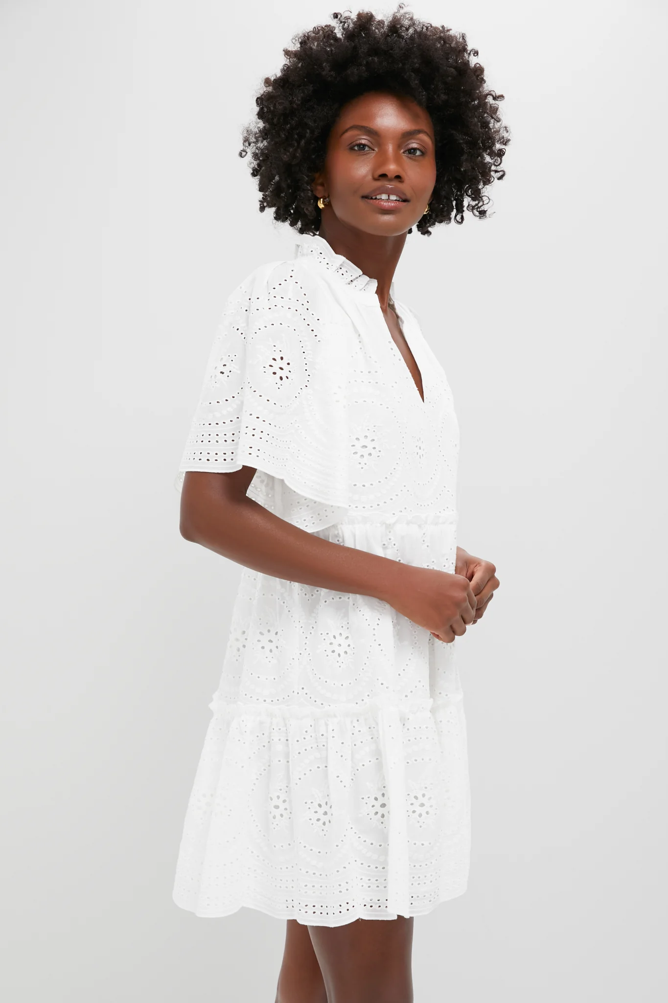 White Eyelet Crawford Dress - Image 3