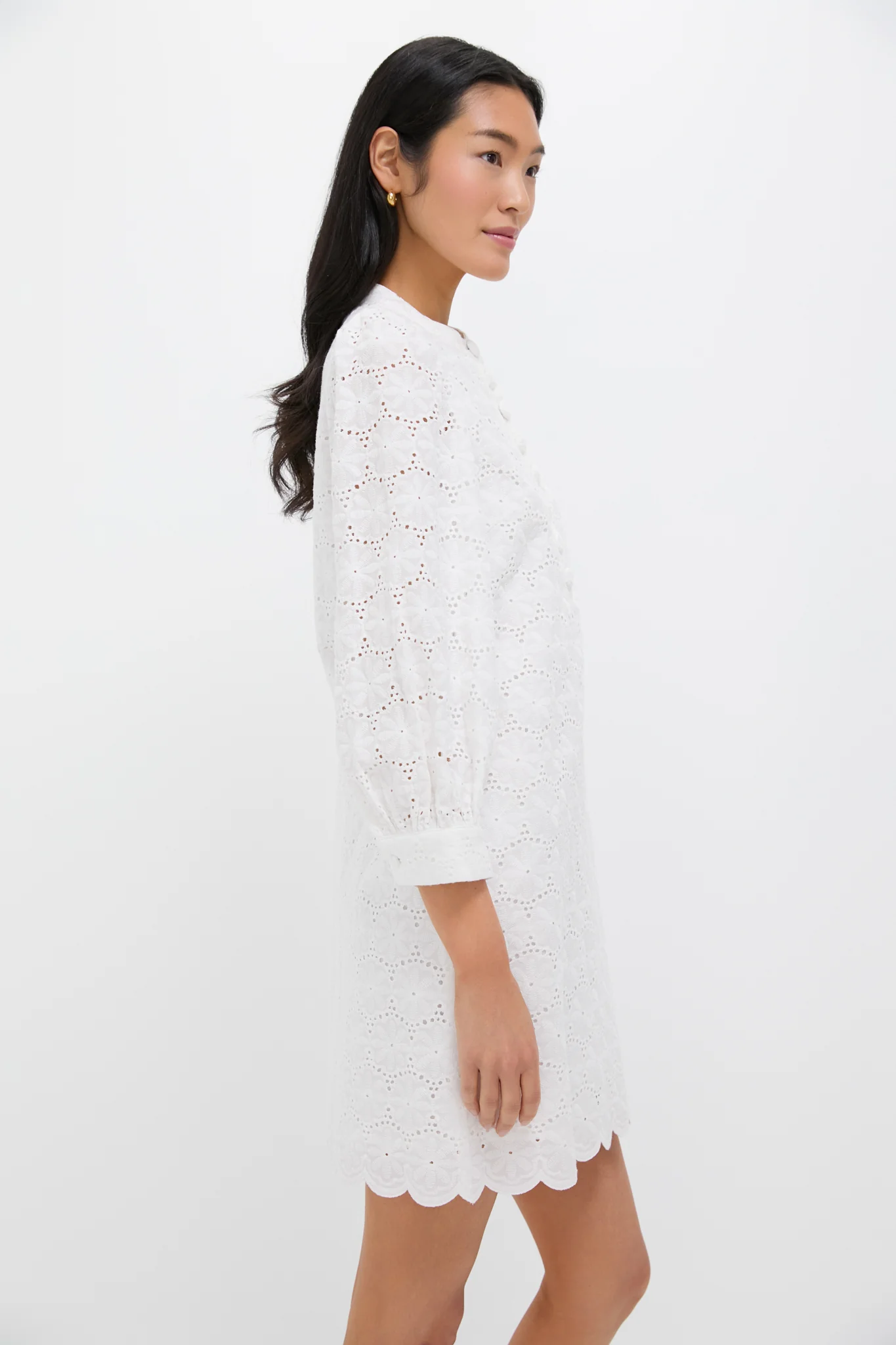 White Eyelet Samantha Dress - Image 3