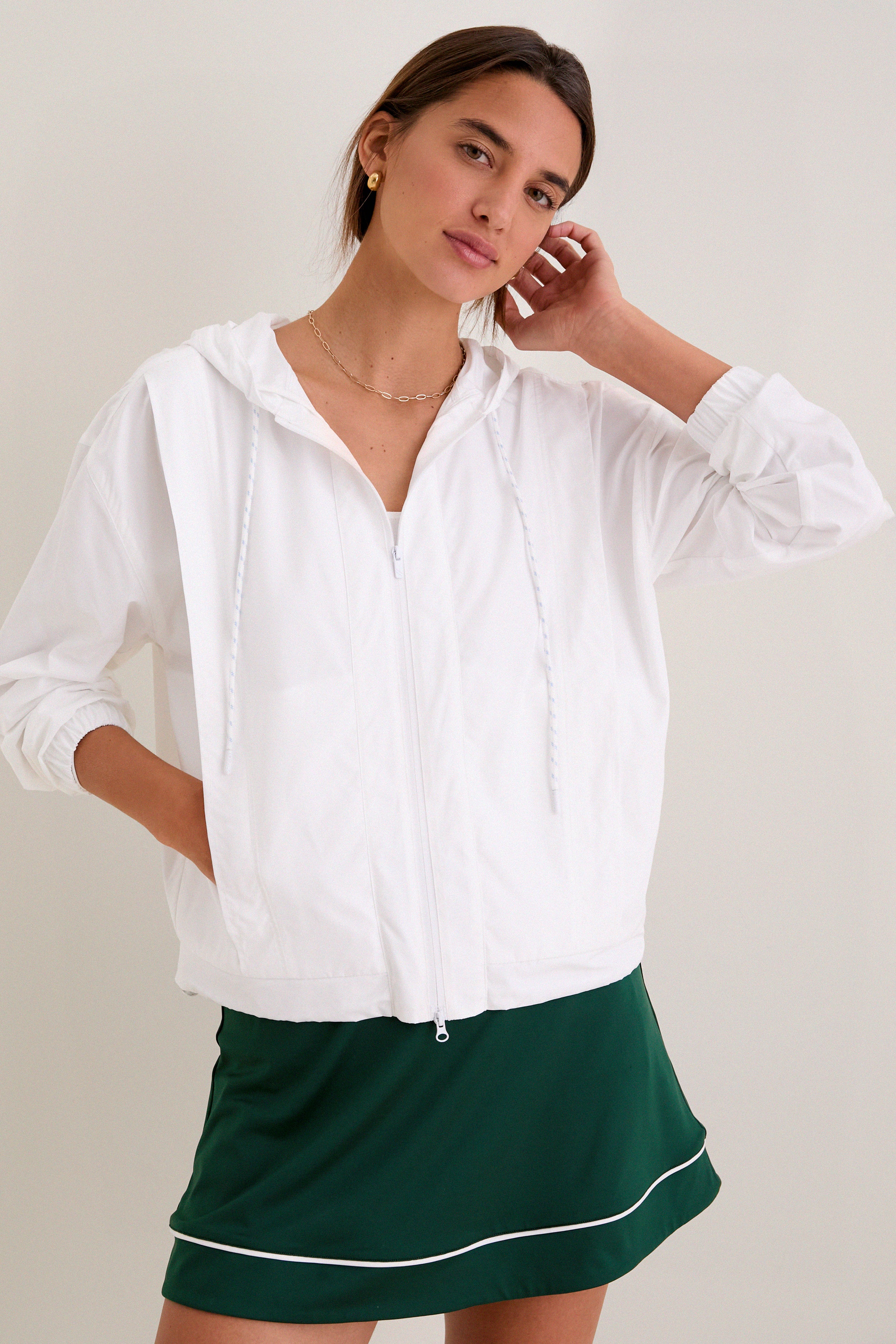 White Gailliot Packable Windbreaker - Image 7