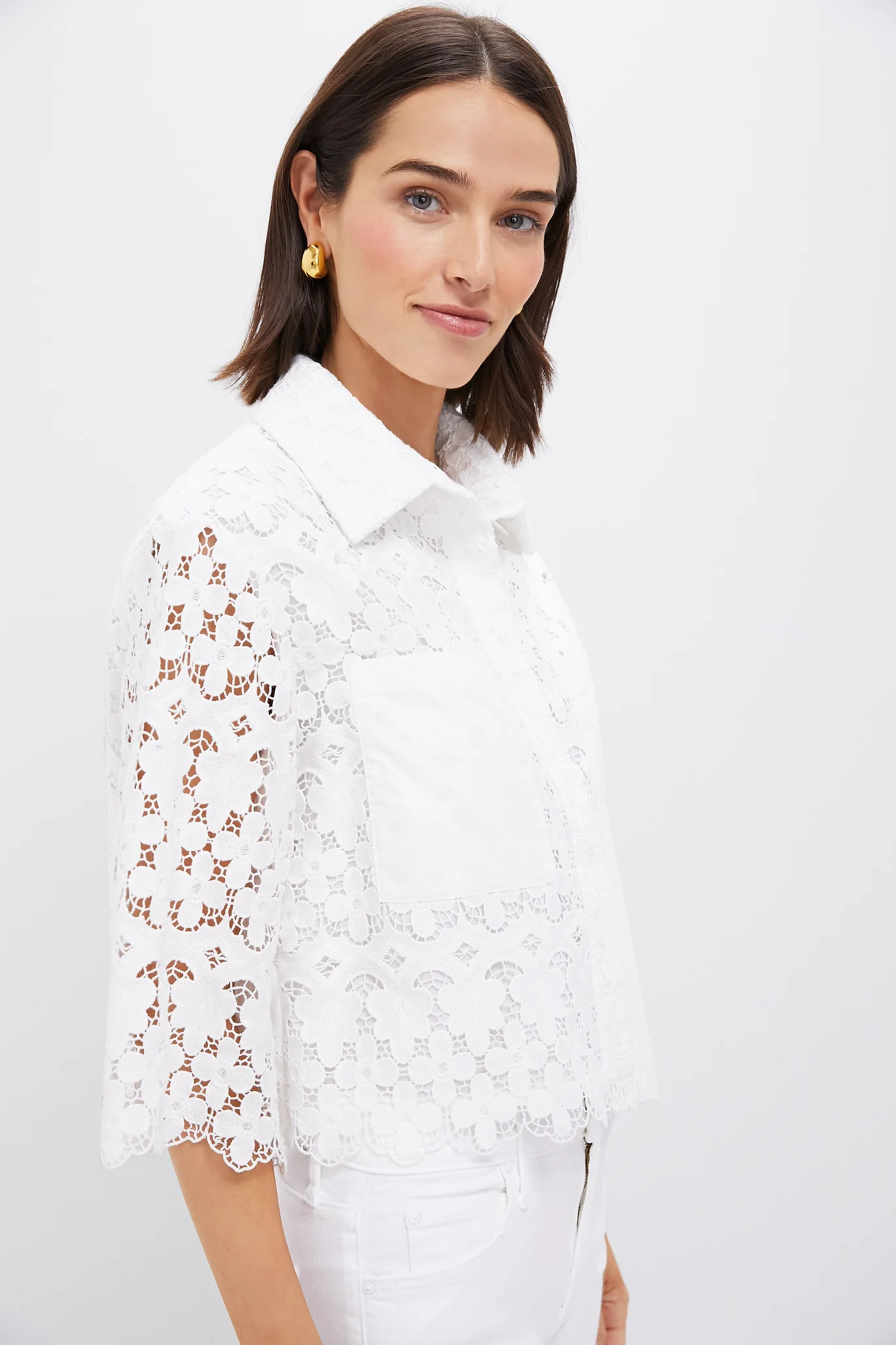 White Lace Francesca Blouse - Image 3