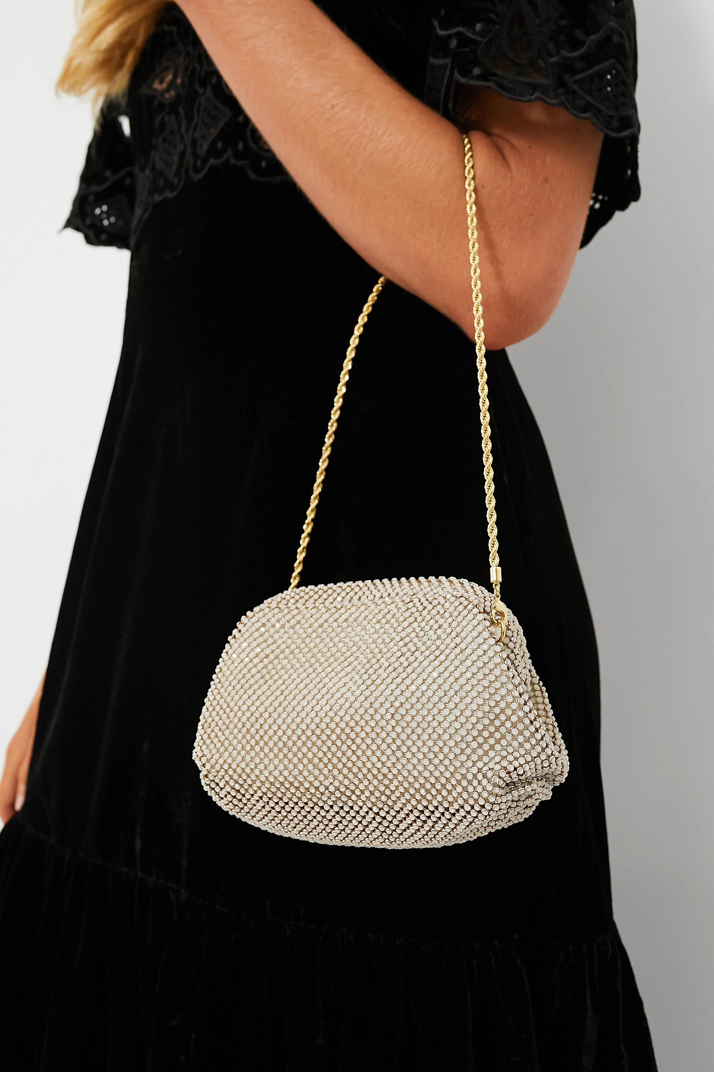 White Opal Diamante Doris Micro Clutch - Image 3
