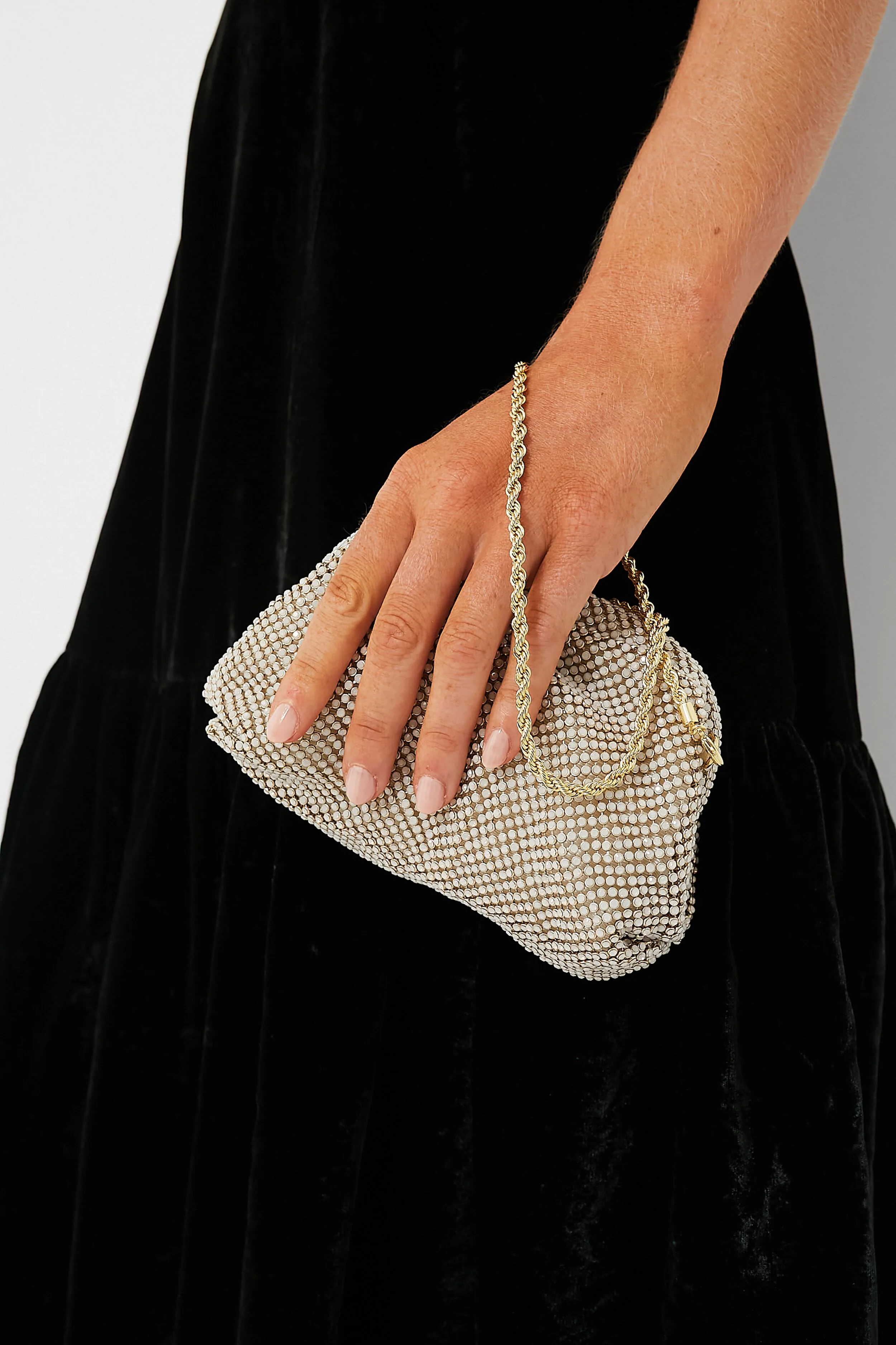 White Opal Diamante Doris Micro Clutch - Image 4