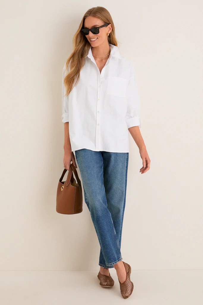 White Oxford Adair Boyfriend Shirt - Image 2