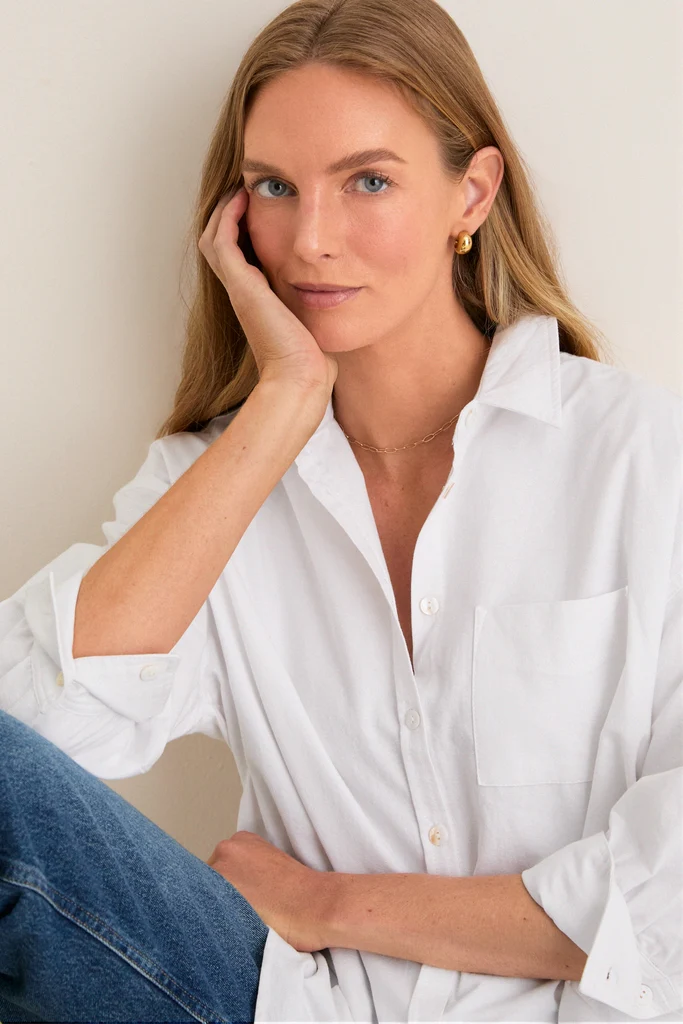 White Oxford Adair Boyfriend Shirt - Image 5