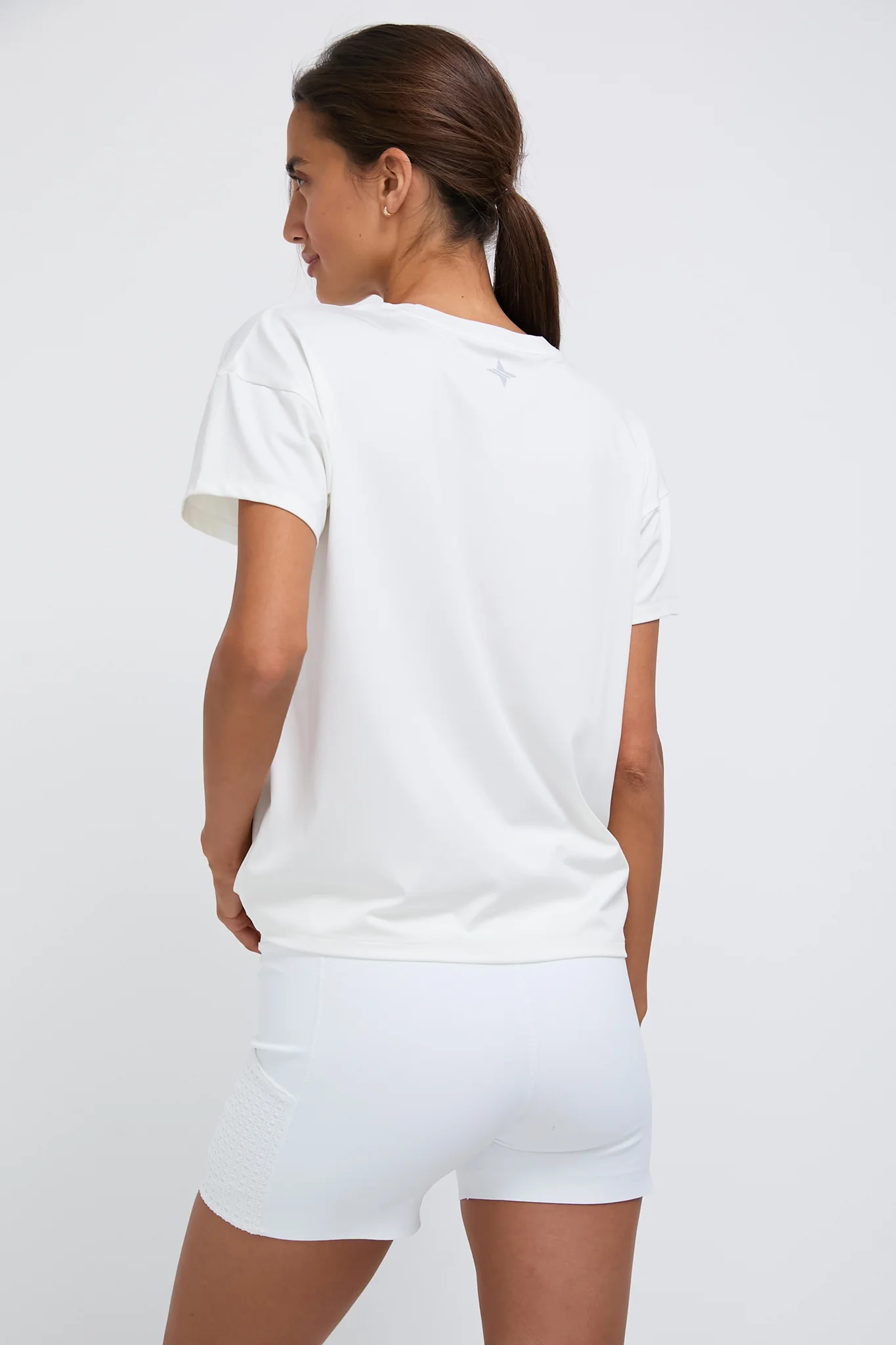 White Short Sleeve Performance Jersey Ryan Boyfriend Tee - Image 4