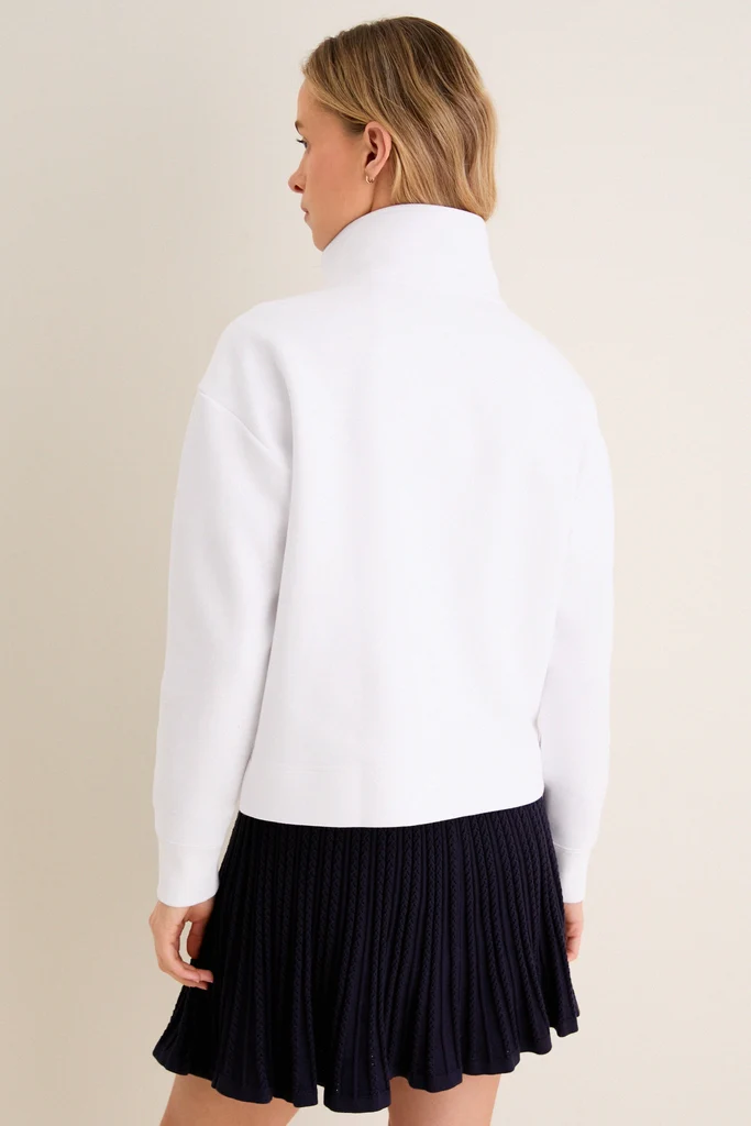 White Snap Neck Bailey Pullover - Image 4