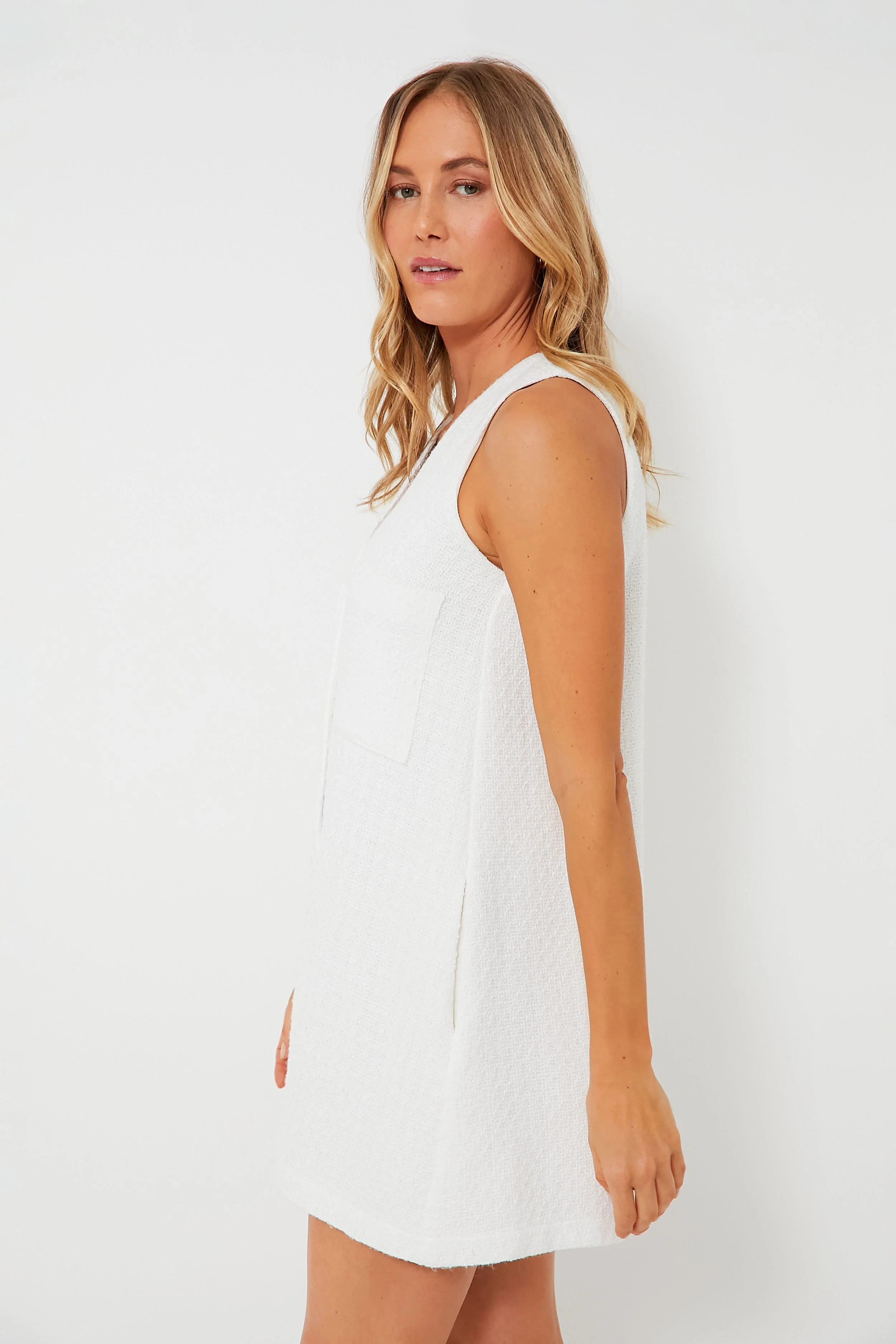White Textured Myla Romper - Image 3
