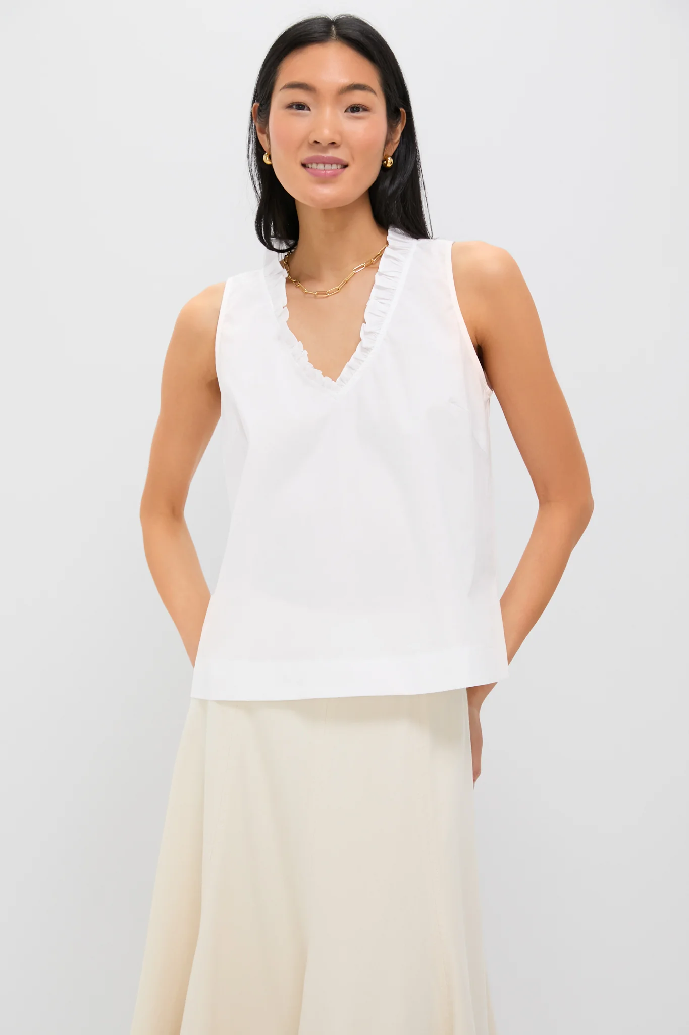 White Veronica Top