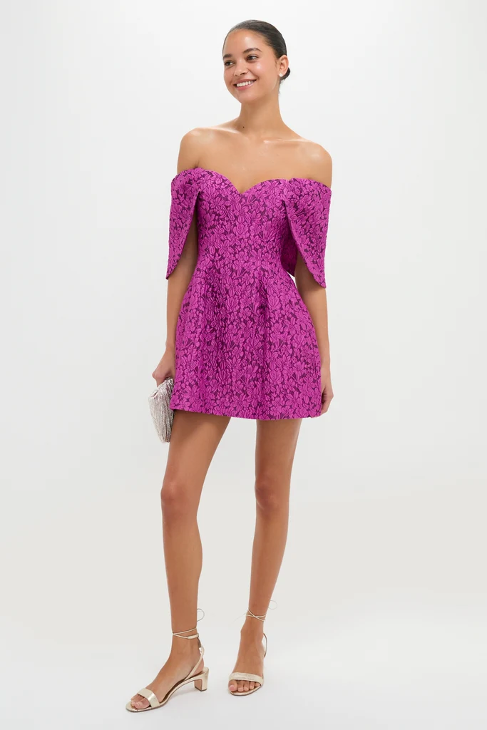 Wildberry Jacquard Kara Mini Dress - Image 3