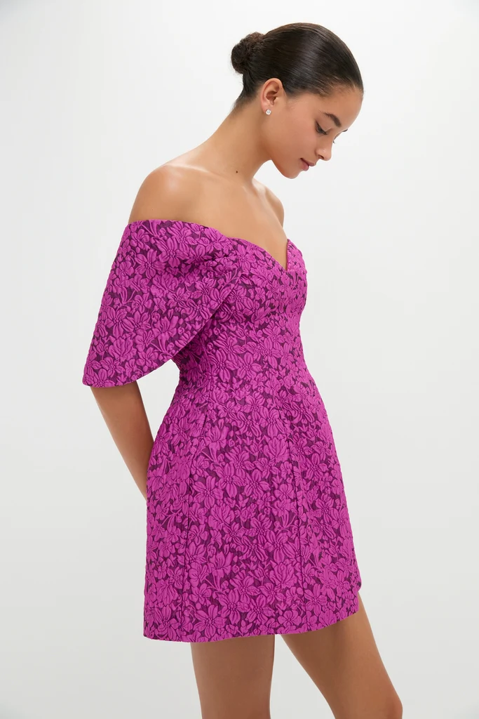 Wildberry Jacquard Kara Mini Dress - Image 4