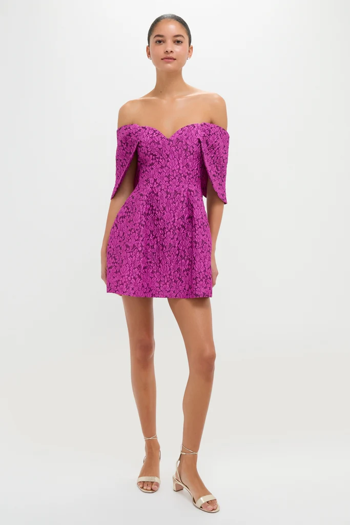 Wildberry Jacquard Kara Mini Dress - Image 6