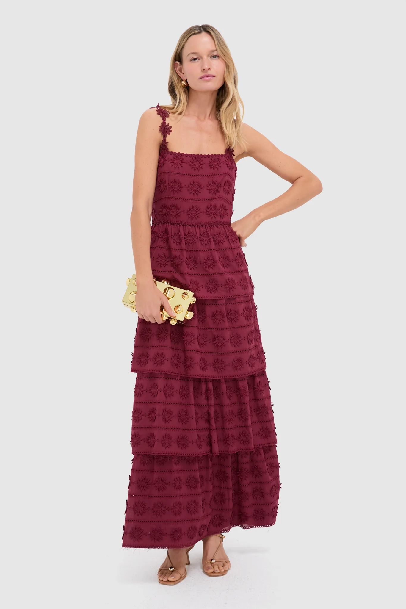Wine Krystie Maxi Dress - Image 3