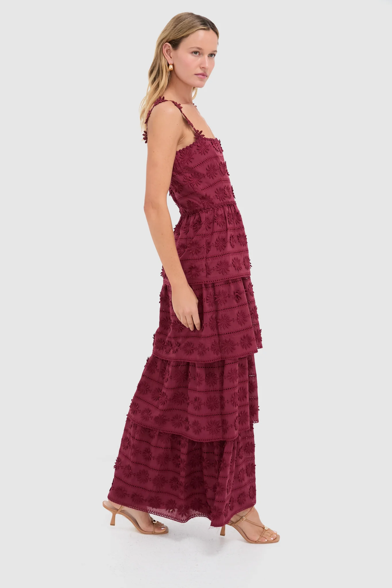 Wine Krystie Maxi Dress - Image 4