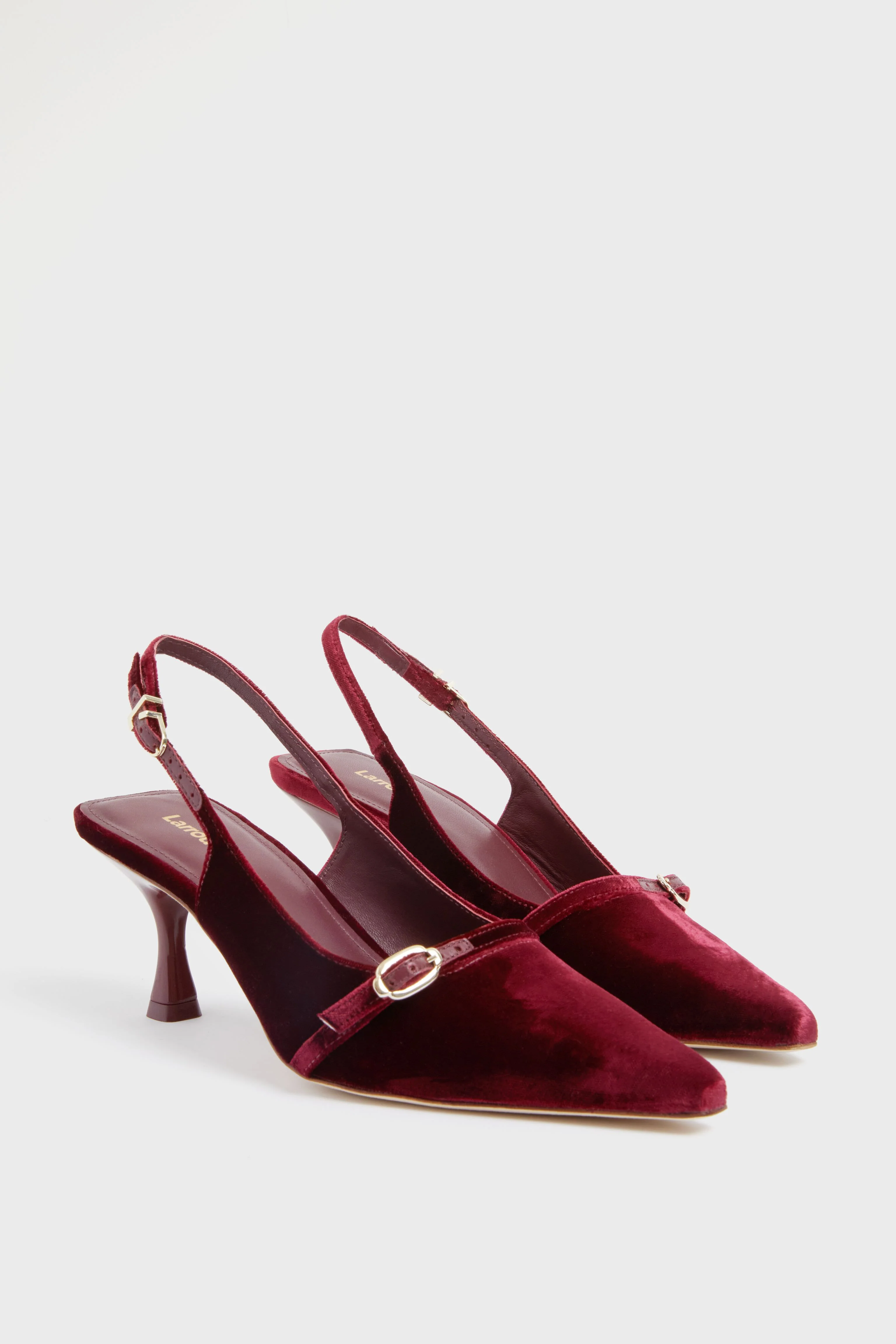 Wine Velvet Ines Heels - Image 4