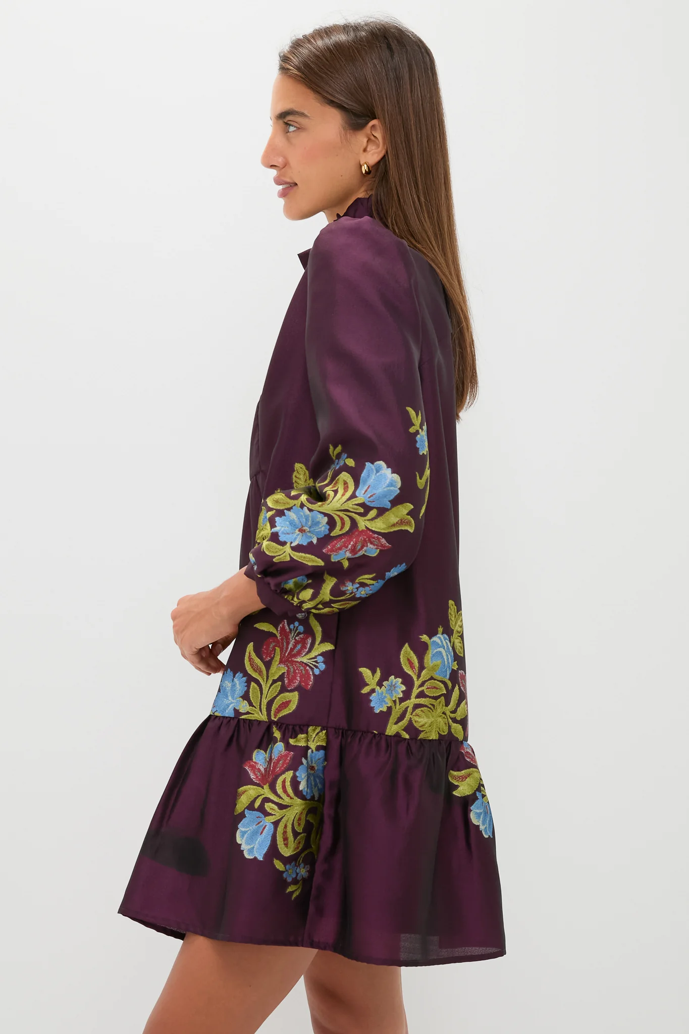 Winetasting Dianthus Jacquard Palmerston Dress - Image 3