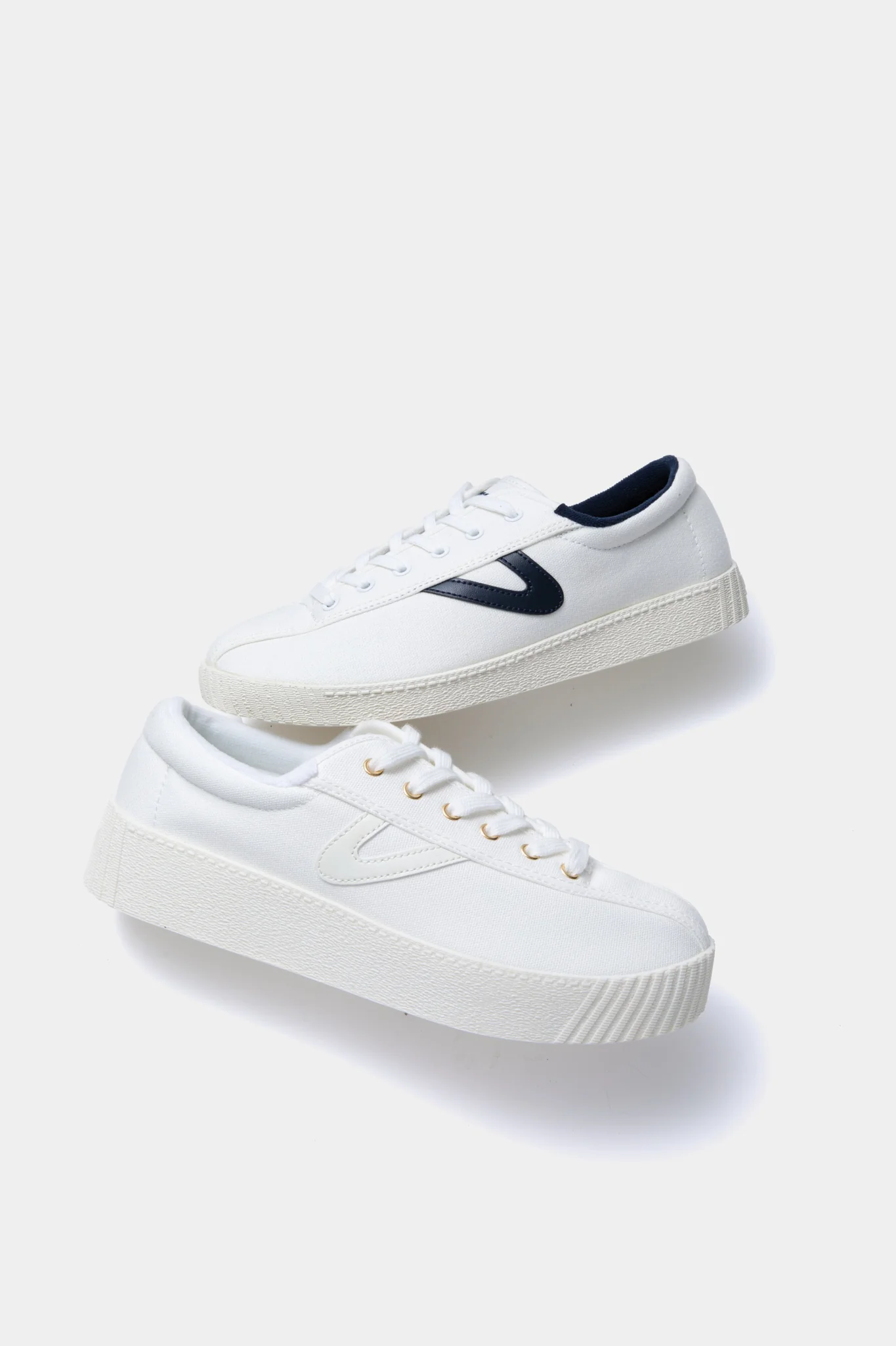 White Nylite Bold Plus Canvas Sneakers - Image 4