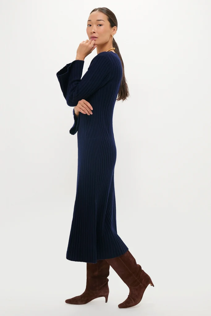 Navy Althea Sweater Dress - Image 3