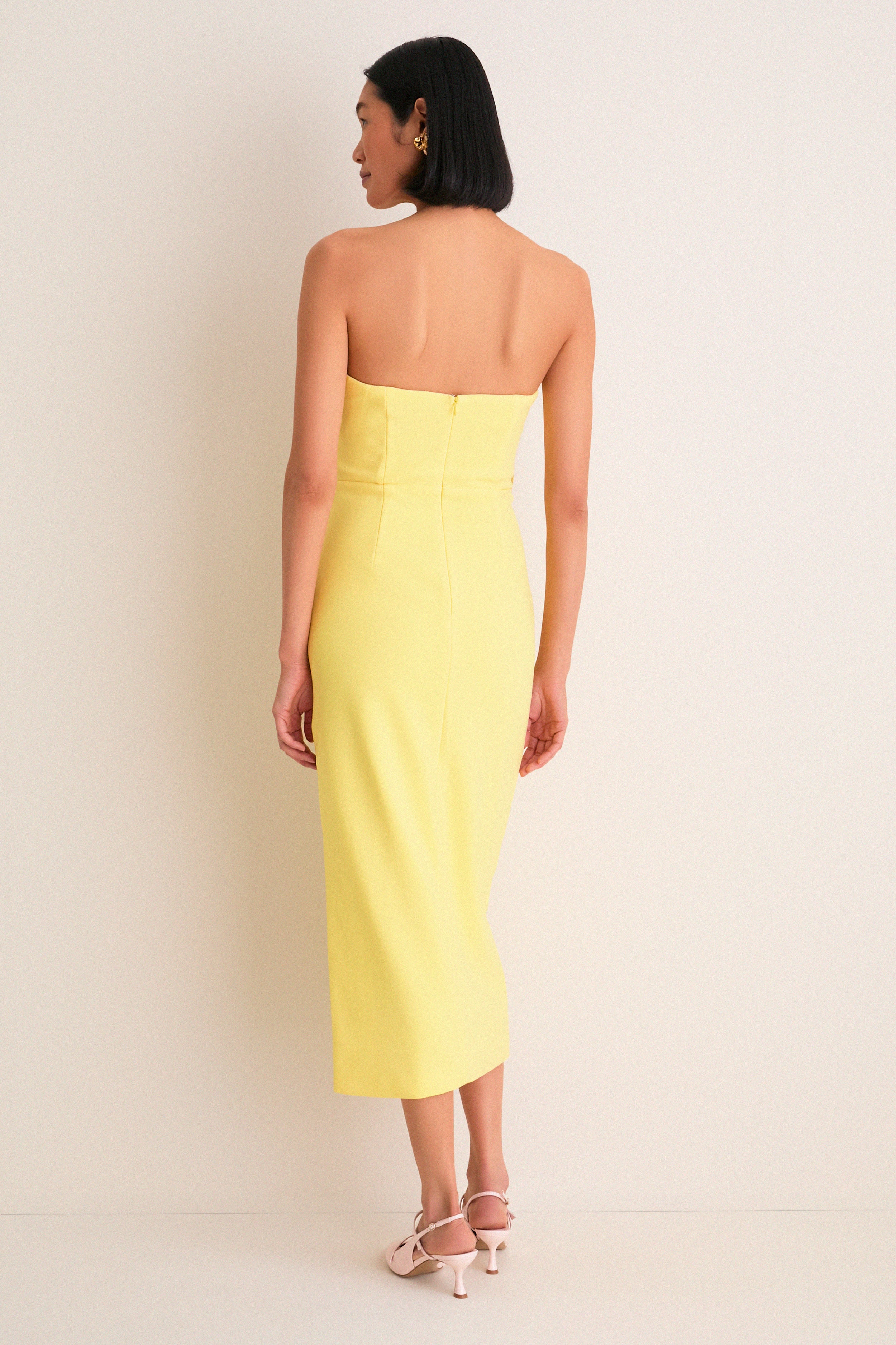 Yellow Hope Midi Dress - Image 5