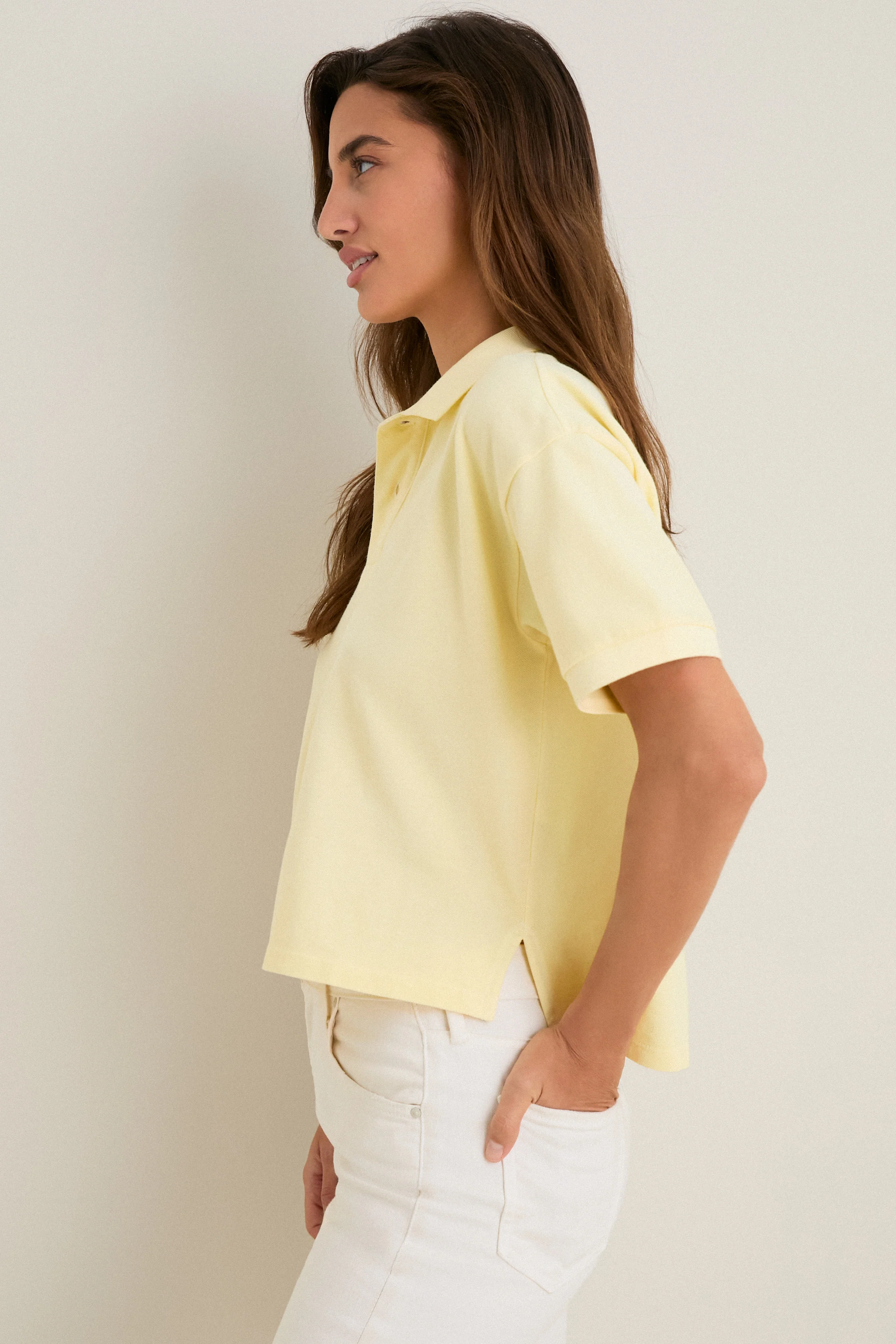 Yellow Pique Holmes Boyfriend Polo - Image 3